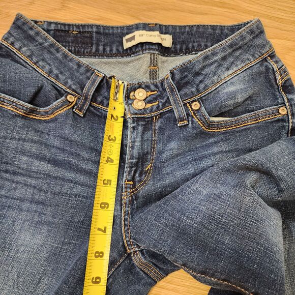 Levis 529 Jeans Womens 27x32 Curvy Bootcut Denim Blue Straight Leg Rockstar Pant - Picture 8 of 14